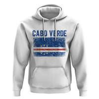 Cabo Verde Distressed Flag National Pride Hoodie Cape Verde Heritage Pride Retro Grunge Graphic