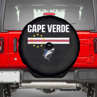 Cape Verde Flag Blue Shark Heritage Spare Tire Cover Cabo Verde Verdean Pride Soccer Football Fans