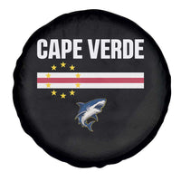 Cape Verde Flag Blue Shark Heritage Spare Tire Cover Cabo Verde Verdean Pride Soccer Football Fans