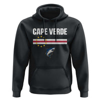 Cape Verde Flag Blue Shark Heritage Hoodie Cabo Verde Verdean Pride Soccer Football Fans
