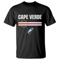Cape Verde Flag Blue Shark Heritage T Shirt Cabo Verde Verdean Pride Soccer Football Fans