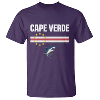 Cape Verde Flag Blue Shark Heritage T Shirt Cabo Verde Verdean Pride Soccer Football Fans