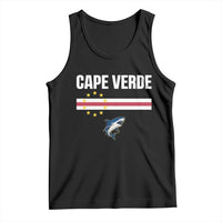 Cape Verde Flag Blue Shark Heritage Tank Top Cabo Verde Verdean Pride Soccer Football Fans