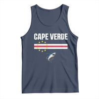 Cape Verde Flag Blue Shark Heritage Tank Top Cabo Verde Verdean Pride Soccer Football Fans