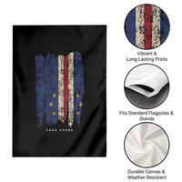 Cape Verde Vertical Brush Stroke Flag Graphic Garden Flag Cabo Verde National Pride Artistic Gift
