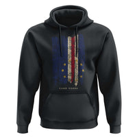 Cape Verde Vertical Brush Stroke Flag Graphic Hoodie Cabo Verde National Pride Artistic Gift