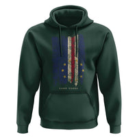 Cape Verde Vertical Brush Stroke Flag Graphic Hoodie Cabo Verde National Pride Artistic Gift