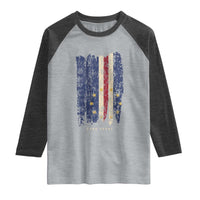 Cape Verde Vertical Brush Stroke Flag Graphic Raglan Shirt Cabo Verde National Pride Artistic Gift