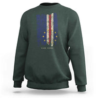 Cape Verde Vertical Brush Stroke Flag Graphic Sweatshirt Cabo Verde National Pride Artistic Gift