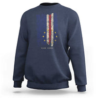 Cape Verde Vertical Brush Stroke Flag Graphic Sweatshirt Cabo Verde National Pride Artistic Gift