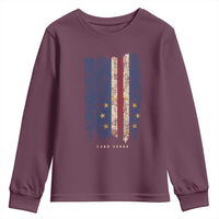 Cape Verde Vertical Brush Stroke Flag Graphic Youth Sweatshirt Cabo Verde National Pride Artistic Gift