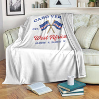 Cabo Verde West Africa Crossed Flags Throw Blanket Cape Verde Est 1975 Retro National Pride