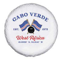 Cabo Verde West Africa Crossed Flags Spare Tire Cover Cape Verde Est 1975 Retro National Pride