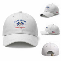 Cabo Verde West Africa Crossed Flags Baseball Cap Cape Verde Est 1975 Retro National Pride