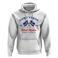 Cabo Verde West Africa Crossed Flags Hoodie Cape Verde Est 1975 Retro National Pride
