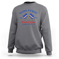 Cabo Verde West Africa Crossed Flags Sweatshirt Cape Verde Est 1975 Retro National Pride