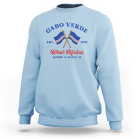 Cabo Verde West Africa Crossed Flags Sweatshirt Cape Verde Est 1975 Retro National Pride
