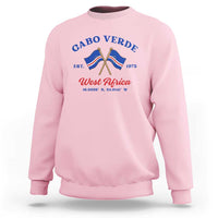 Cabo Verde West Africa Crossed Flags Sweatshirt Cape Verde Est 1975 Retro National Pride