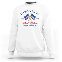 Cabo Verde West Africa Crossed Flags Sweatshirt Cape Verde Est 1975 Retro National Pride