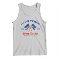 Cabo Verde West Africa Crossed Flags Tank Top Cape Verde Est 1975 Retro National Pride