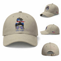Cape Verde Messy Bun Girl Flag Sunglasses Graphic Baseball Cap Cabo Verde Women National Pride Gift
