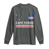 Cape Verde Country Map Shield Emblem Long Sleeve Shirt Cabo Verde Roots National Pride Gift