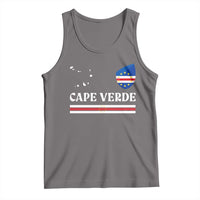 Cape Verde Country Map Shield Emblem Tank Top Cabo Verde Roots National Pride Gift