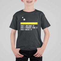 Curaçao Flag History Pride T Shirt For Kid They Dreamt Fought Made It