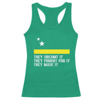 Curaçao Flag History Pride Racerback Tank Top They Dreamt Fought Made It