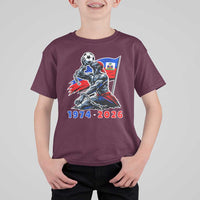 Haiti Soccer Tournament History 1974 to 2026 T Shirt For Kid Powerful Haitian Broken Chains National Flag Football Fans