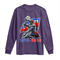 Haiti Soccer Tournament History 1974 to 2026 Long Sleeve Shirt Powerful Haitian Broken Chains National Flag Football Fans