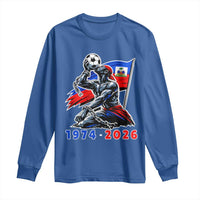 Haiti Soccer Tournament History 1974 to 2026 Long Sleeve Shirt Powerful Haitian Broken Chains National Flag Football Fans