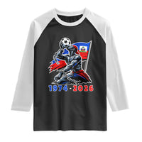 Haiti Soccer Tournament History 1974 to 2026 Raglan Shirt Powerful Haitian Broken Chains National Flag Football Fans