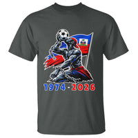 Haiti Soccer Tournament History 1974 to 2026 T Shirt Powerful Haitian Broken Chains National Flag Football Fans