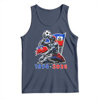 Haiti Soccer Tournament History 1974 to 2026 Tank Top Powerful Haitian Broken Chains National Flag Football Fans