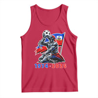 Haiti Soccer Tournament History 1974 to 2026 Tank Top Powerful Haitian Broken Chains National Flag Football Fans