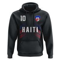 Haiti Soccer Sports Graphic Number 10 Jersey Style Hoodie Proud Haitian Football Fans Game Day Pride