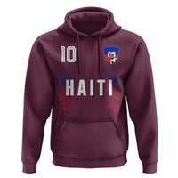 Haiti Soccer Sports Graphic Number 10 Jersey Style Hoodie Proud Haitian Football Fans Game Day Pride