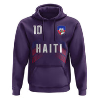 Haiti Soccer Sports Graphic Number 10 Jersey Style Hoodie Proud Haitian Football Fans Game Day Pride