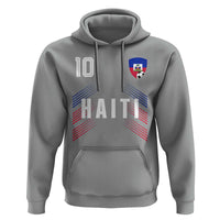 Haiti Soccer Sports Graphic Number 10 Jersey Style Hoodie Proud Haitian Football Fans Game Day Pride