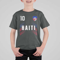 Haiti Soccer Sports Graphic Number 10 Jersey Style T Shirt For Kid Proud Haitian Football Fans Game Day Pride