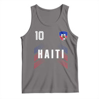 Haiti Soccer Sports Graphic Number 10 Jersey Style Tank Top Proud Haitian Football Fans Game Day Pride