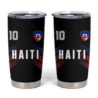 Haiti Soccer Sports Graphic Number 10 Jersey Style Tumbler Cup Proud Haitian Football Fans Game Day Pride