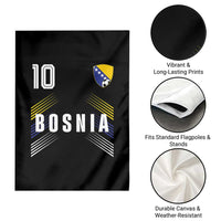 Bosnia Herzegovina Soccer Sports Graphic Number 10 Jersey Style Garden Flag Proud Bosnian Football Fans Game Day Pride