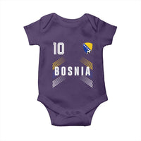 Bosnia Herzegovina Soccer Sports Graphic Number 10 Jersey Style Baby Onesie Proud Bosnian Football Fans Game Day Pride