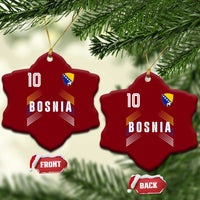 Bosnia Herzegovina Soccer Sports Graphic Number 10 Jersey Style Ceramic Ornament Proud Bosnian Football Fans Game Day Pride