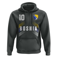 Bosnia Herzegovina Soccer Sports Graphic Number 10 Jersey Style Hoodie Proud Bosnian Football Fans Game Day Pride