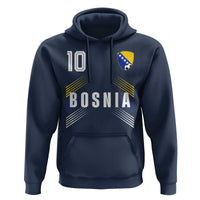 Bosnia Herzegovina Soccer Sports Graphic Number 10 Jersey Style Hoodie Proud Bosnian Football Fans Game Day Pride