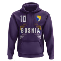 Bosnia Herzegovina Soccer Sports Graphic Number 10 Jersey Style Hoodie Proud Bosnian Football Fans Game Day Pride