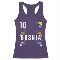 Bosnia Herzegovina Soccer Sports Graphic Number 10 Jersey Style Racerback Tank Top Proud Bosnian Football Fans Game Day Pride